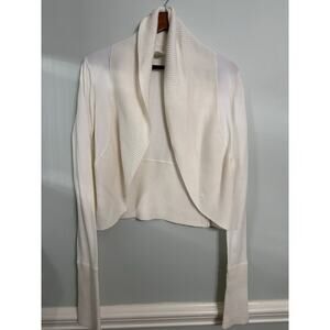 White House Black Market Cropped Open-Front Knit Cardigan – Women’s Medium